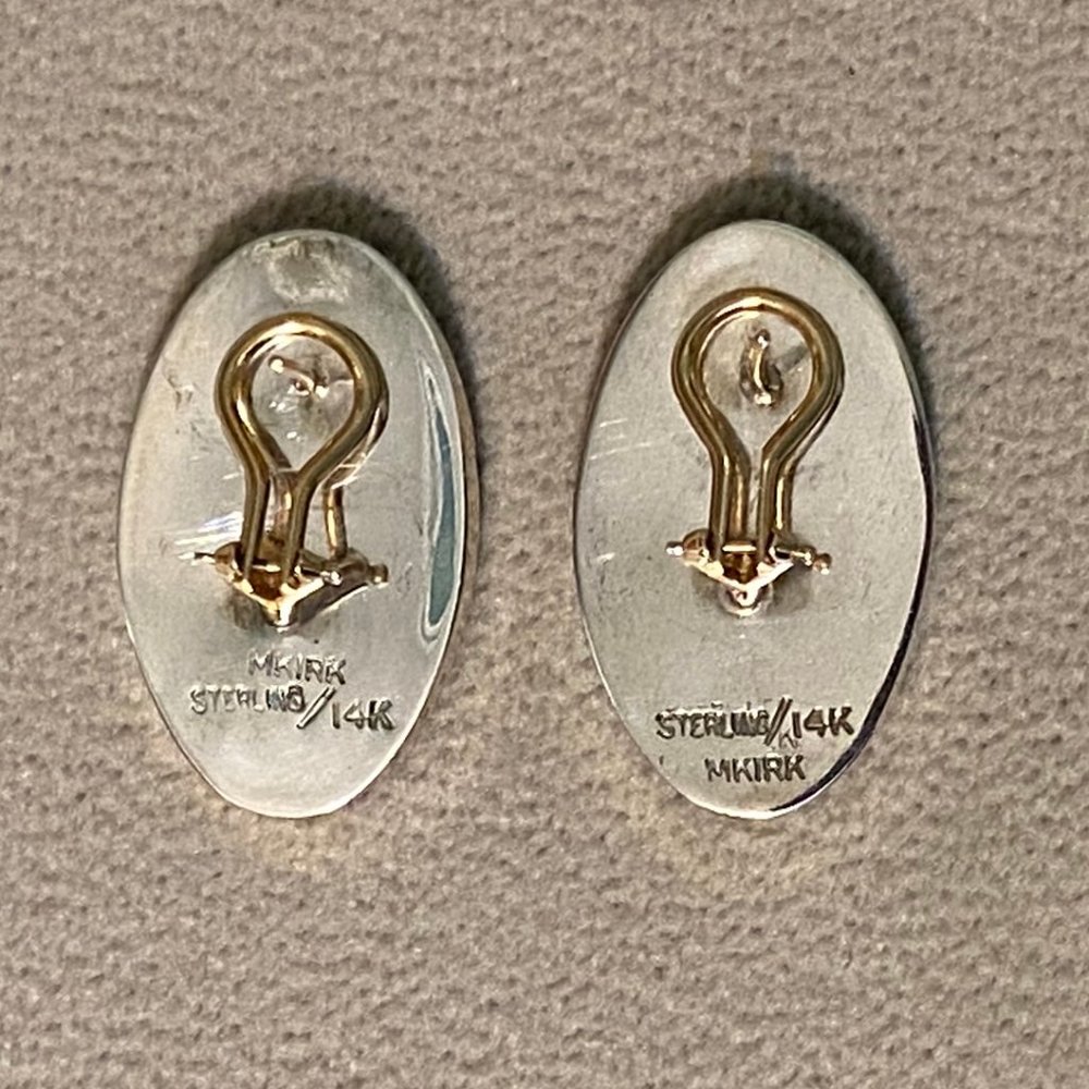 MICHAEL KIRK One-Of-A-Kind Jet & Opal Earrings - Picture 5 of 11